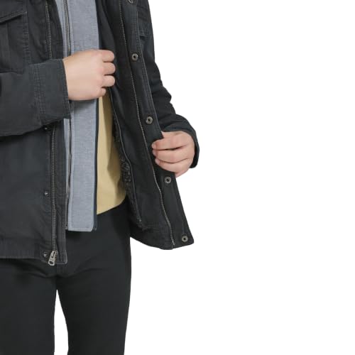 Image of Levi's Men's Washed Cotton Hooded Military Jacket (Regular & Big & Tall Sizes)