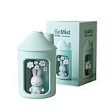 卓上加湿器 450mL USBポート LED デュアルノズルスプレー ミッフィー加湿器 静音 持ち運び便利 小型 車載加湿 調整 お手入れ簡単 空気清浄 空焚き防止 乾燥/花粉症対策 寝室/オフィス/車載 家庭適用/リビング用 ギフト (blue)