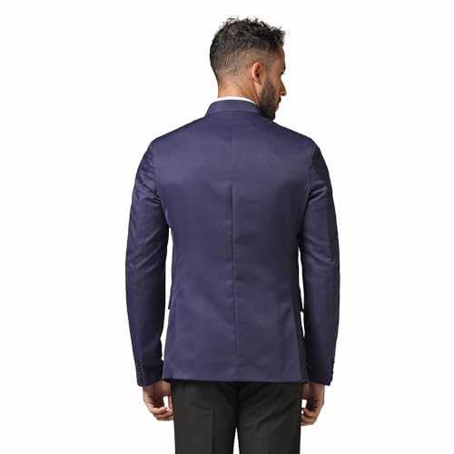 Image of TAHVO Men Blazer Lycra Fabric Slim Fit Single Breasted Blazer