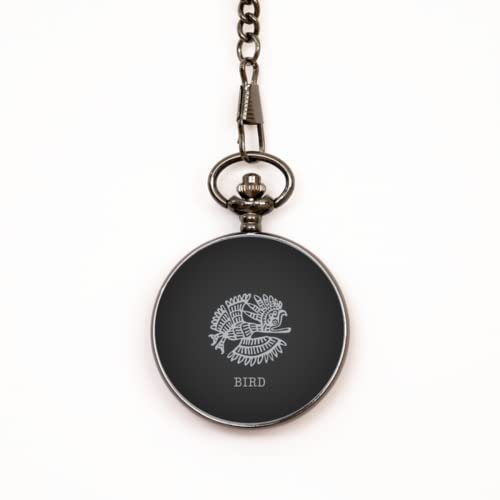 Mayan Bird Pocket Watch | Animal Charm Pocket Watch. Never Fade. Adjustable. Family Pocket Watch. Christmas for him&her. Unique for Birthday, Valentine, Congratulations.