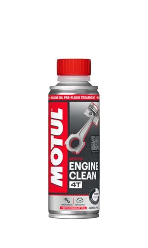 MOTUL Limpiador de Motor para Antes del Cambio de Aceite, Aditivo Curativo para Motores de 4 Tiempos, Reduce el Desgaste y el Consumo de Combustible, Mejora el Rendimiento, Engine Clean Moto, 200 ml