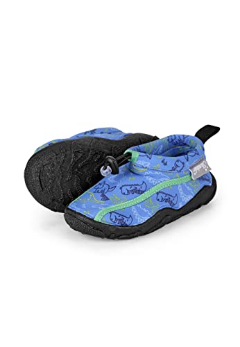 Dino Water Slippers, Baby-Kids Flat Moccasin, Blue, 20 EU, blue, 20 EU