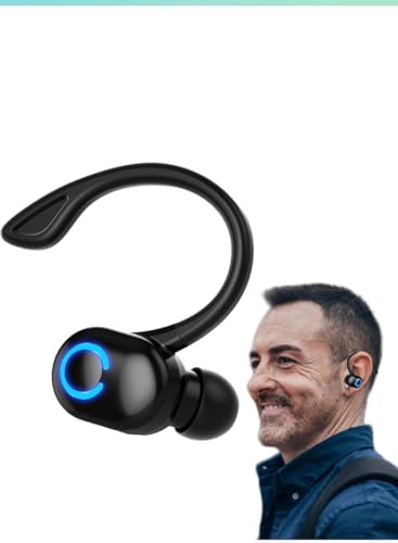 Image of Wireless Single Ear Headset | Bluetooth Earhook Earbud |Clear Calls | Comfortable Secure Fit | Driving Office Business Use | Lightweight Design | Long Battery Performance