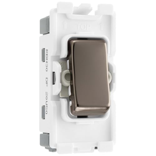 BG RBN30 Black Nickel 20 Amp Double Pole Switch Appliance Grid Switch