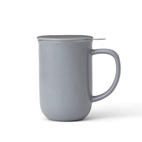 Viva Escandinavia Minima Balance - Taza de té (0,5L), porcelana, Azul y gris., 0.5 L/ 17 oz Cover