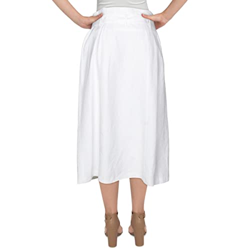 Anne Klein Women's Linen Belted Skirt2