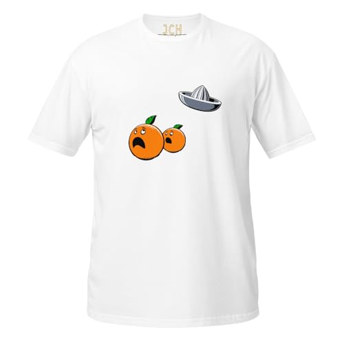 T-shirt orange unisexe JCH en coton bio confortable