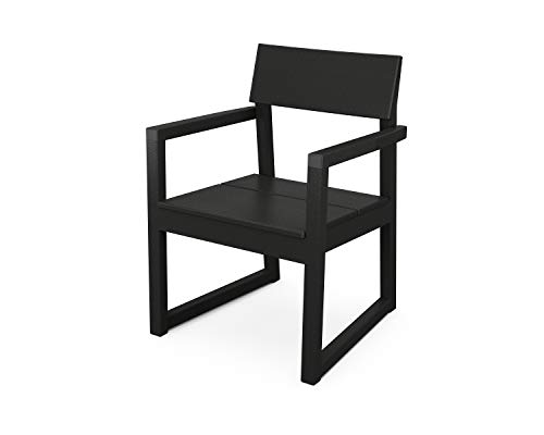 POLYWOOD® Edge Dining Arm Chair in Black