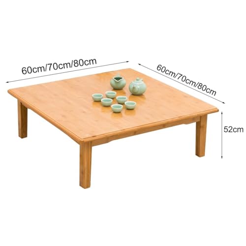 Plateau de lit multifonction bambou table basse carrée 60cm - 4
