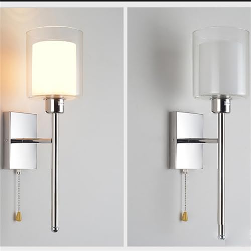 Lámpara de pared interior E27 moderna con interruptor para luz de salón y pasillo 2