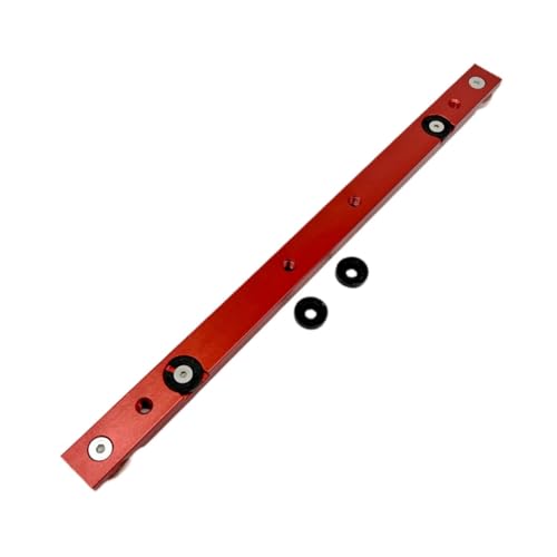 Rastapulz Carpintería de 300 mm, aleación de aluminio, riel inglete, riel en T, ranura en T, circular de mesa, fresadora, calibrador de ingletes, barra, herramienta de bricolaje, rojo, duradero