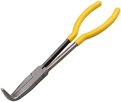 YanTone Long Reach Long Nose Pliers, 11" 90° Degree Bent Nose Pliers for Mechanics, Technicians or Home Repairing