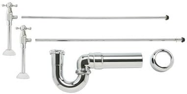Deluxe Cross Handle Bathroom Sweat Supply Kits with New England/ Massachusetts P-Trap Finish: Oil Rubbed Bronze