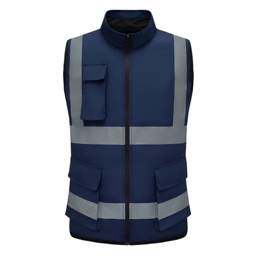 Gilet de sécurité pour homme à fermeture éclair et poches