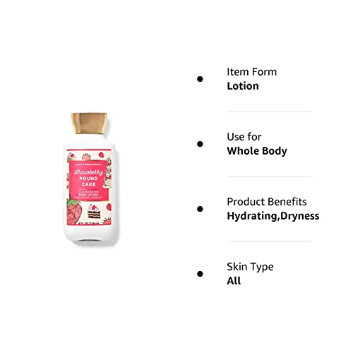 Bath & Body Works Bath And Body Works Strawberry Pound Cake Super Smooth Lotion Sets Gift For Women 8 Oz (Strawberry Cake) 4 Fl Oz (Pack Of 2) #TOP1