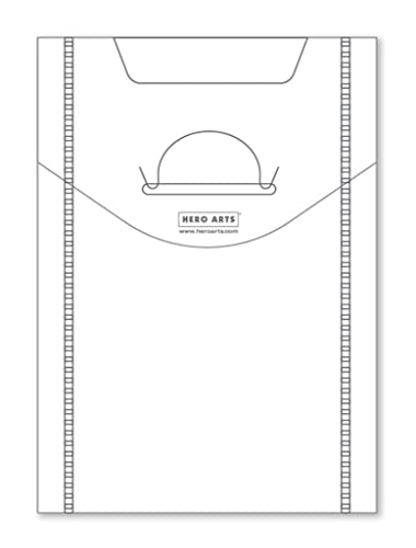 Lot de 10 enveloppes de rangement Hero Arts 5x7 pouces pour tampons et matrices