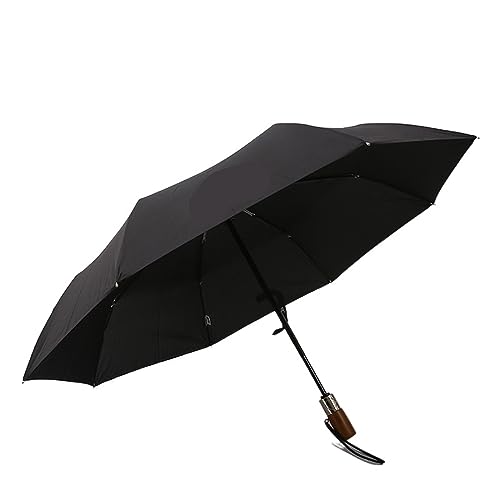 Parapluie automatique pliant robuste contre le vent noir