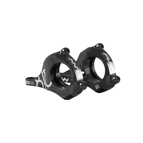 Funn RSX Mountain Bike Direct Mount Bike Stem with 31.8mm Bar Clamp 2 Pieces Lightweight Split Design for Dual Crown Forks Adjustable Extension 45-50mm with 20mm Rise (Black)