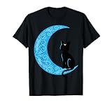 Black Cat Crescent Moon Sailor Mom T-Shirt