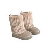 Women's Genuine Suede Ankle Boots – Waterproof Winter...