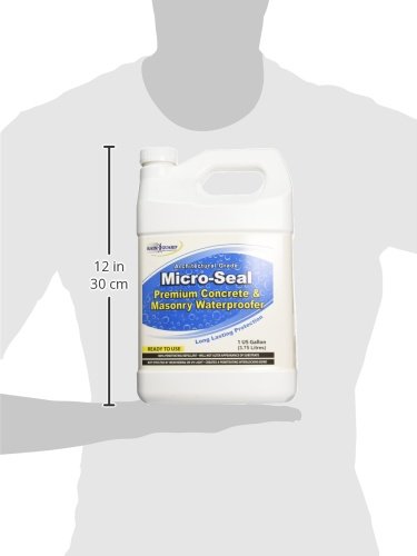 RAIN Guard PRO - Micro-Seal - Penetrating Water Repellent Protection for All Porous Wood and Masonry Surfaces - Pro Grade Silane/Siloxane Waterproof Coating - Natural Finish - Concentrate Makes 1 Gal
