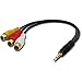 LINDY 35539 Audio-Video Adaptor (Video + Audio Stereo) with 4-Segment 3.5 mm Male to 3X RCA Female