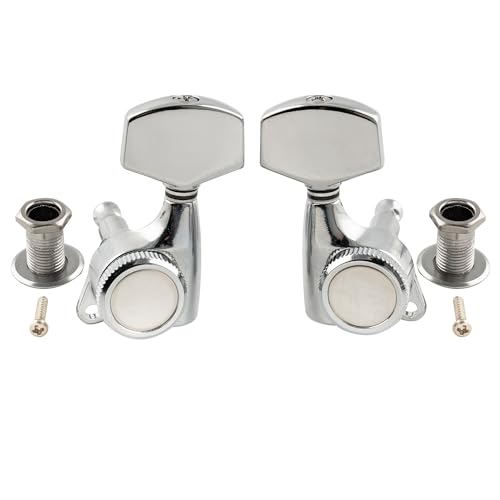 Musiclily Pro 3L+3R Guitar Locking Tuners 18:1 Ratio Lock String Tuning Key Pegs Machine Heads Replacement for LP SG Style Style Electric Folk or Acoustic Guitar - Image 4
