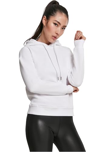 URBAN CLASSICS Felpa con Cappuccio Donna Invernale, Pullover Caldo Manica Lunga, Maglione Pesante per Ragazza, Colore white, Taglia S
