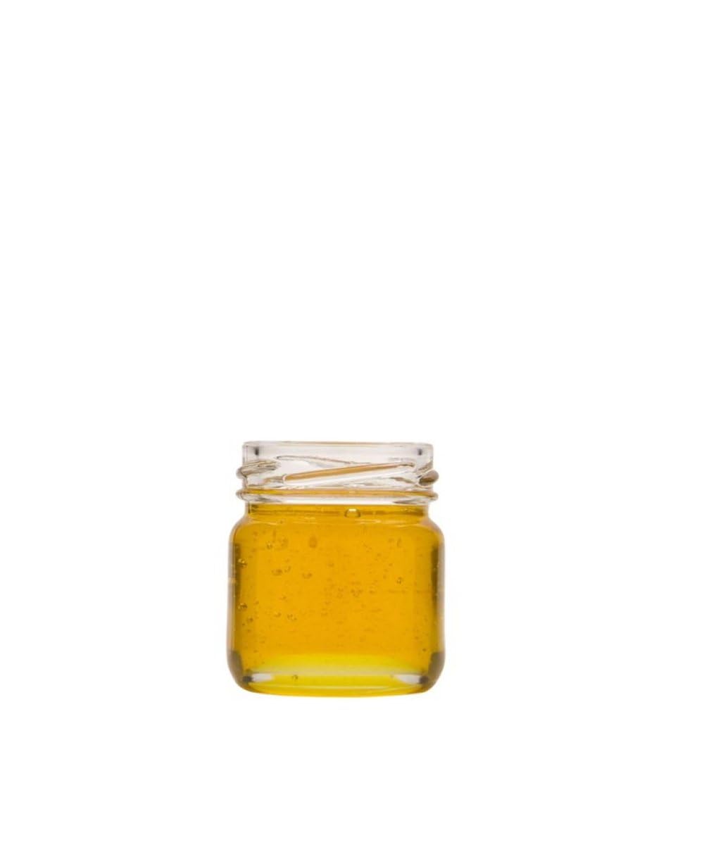 Barattolo in Vetro con Coperchio di vari colori, 40 ml, venduto in pacchi da 120 pezzi per Conserve e Condimenti