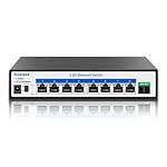 8 Ports Ethernet Switch, 8X2.5G RJ45 Ports and 1X10G SFP Port, 60Gbps Switching Capacity, Ideal for 2.5GB NAS, 4K Video, Gaming PC, 2.5GB Server, 2.5GB WiFi AP,2.5GB PCIe Adapter 2.5GB Gigabit