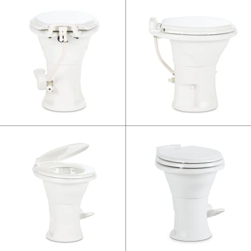 Image of Dometic 302310031 310 Series Standard Height Toilet 19.75 inch Height, Slow Close Wood Seat, White