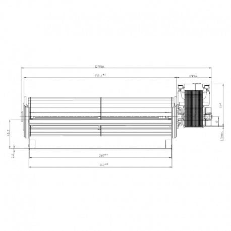 EBM QLN65/2400-3030 Tangentialgebläse Motor rechts