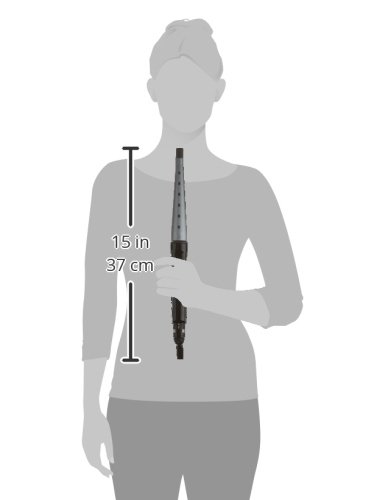 Image showing the approximate size of the Conair styling tool when held, indicating its length.