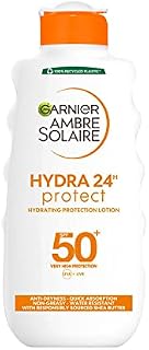 Garnier Ambre Solaire Hydra 24 Hour Protect Hydrating Protection Lotion SPF50, High Sun protection Factor 50, Water Resistant Sunscreen, with Shea Butter, UVA & UVB Protection, 200ml