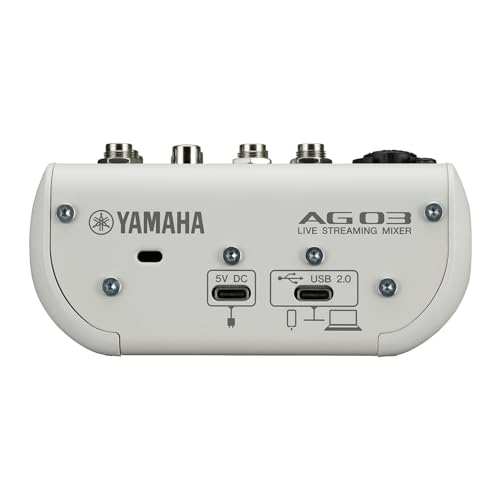 Image of Yamaha AG03MK2 White 6-Channel Live Streaming Loopback Mixer /USB Interface with Steinberg Software Suite | Steinberg Software Suite