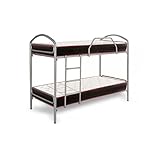 HOGAR24 ES Litera Metálica + 2 Colchones Viscoelásticos Memory Fresh + 2 Almohadas de Fibra, 80x180