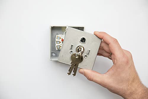Interruptor con llave Schellenberg para instalación en pared: control seguro blanco 3