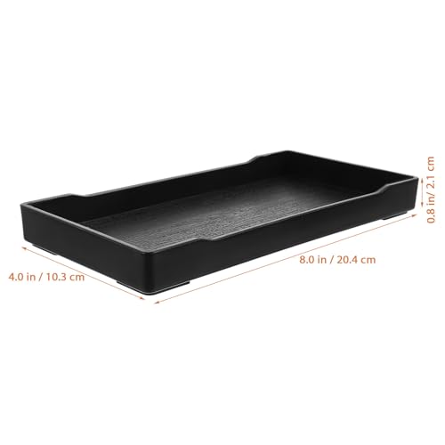 Set de 4 bandejas de almacenamiento de PP negro para organizar el baño 3