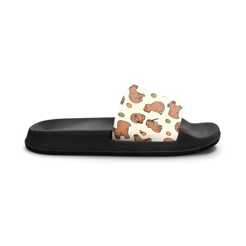 Image of Unisex Slides for Girls Boys Comfortable Slippers Slides Non-slip Shower Shoes House Fashion Thick for Indoor & Outdoor Gifts