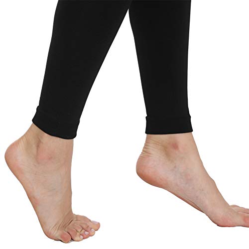 MANZI 2 Pairs 400D Women's Black Thermal Warm Winter Fleece Tights4