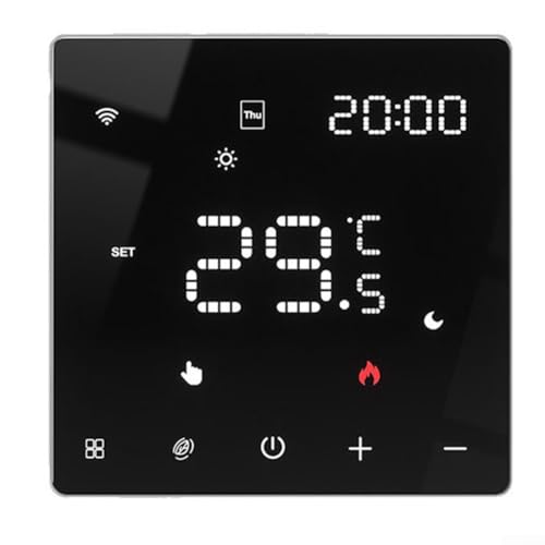 ZMdooreasy Termostato inteligente para calefacción de suelo Zigbee para sistemas Tuya, gestión de temperatura controlada por voz con ajustes programables semanales (BZEH)