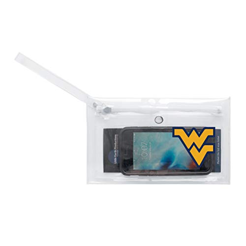 Image of NCAA West Virginia Mountaineers Unisex Ncaancaa Ticket Wristlet, Clear, 9 inch by 5.25 inch