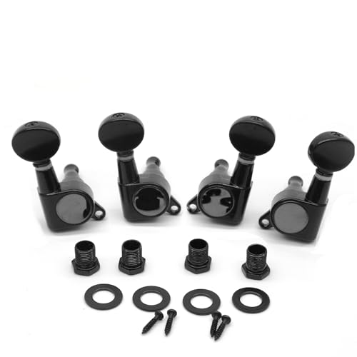 Harpfeas - Clavijas de afinación para ukelele 2R2L, pequeño botón ovalado cóncavo sellado para afinar...