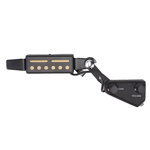 Electric Guitar Pickup, Black Acoustic Guitar Soundhole Pickup Easy Installation For Replacement #TOP1