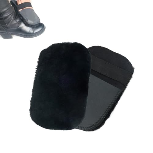 NentMent 2 Pack Shine Shoes Cloth Shoes Polishing Gloves Shoe Shine Buffing Cloth Polish Dauber Applicators Cleaning Glove for Leather Shoes Boots Mink Oil Cream Knee High Boots Polish Care Kit