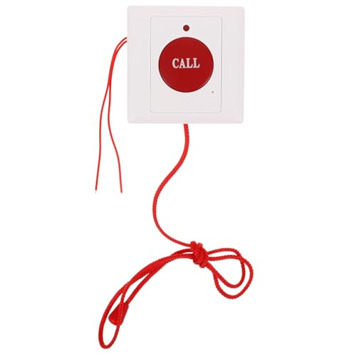 EPIGEIST Pulsante Emergenza Anziani da Parete Sos con Fune Allarme Chiamata Aiuto per Pazienti e Disabili Montaggio Salvaspazio Dispositivo Sicurezza Facile da Usare