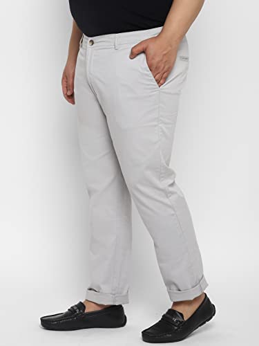 Image of Urbano Plus Men Mid Rise Cotton Regular Fit Casual Chino Pants Stretch
