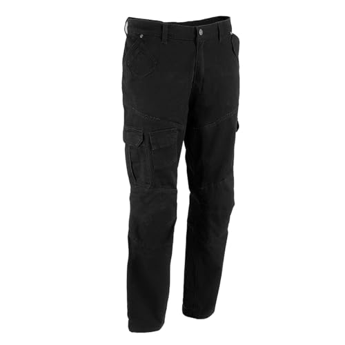 Milwaukee Leather MPM5590 Men's Black CE Armored Cargo Jeans Pants Reinforced w/Aramid by DuPont Fibers