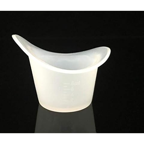 WOIWO 5 PCS Silicone Eye Wash Cup Silicone Eye Wash Cup SPA Eye Cup Medical Eye Cup with Calibration Cover