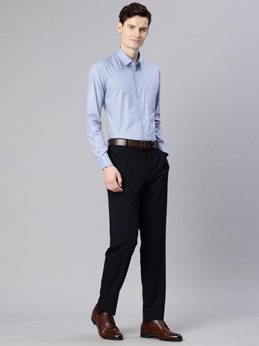 Image of Majestic Man Men's Solid Cotton Blend Wrinkle-Resistant Slim Fit Easy-Iron Formal & Office Wear